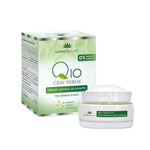 Crema antirid de noapte (Q10 & ceai verde) Cosmetic Plant – 50 ml COSMETIC PLANT Cosmetice & Uleiuri Cosmetice